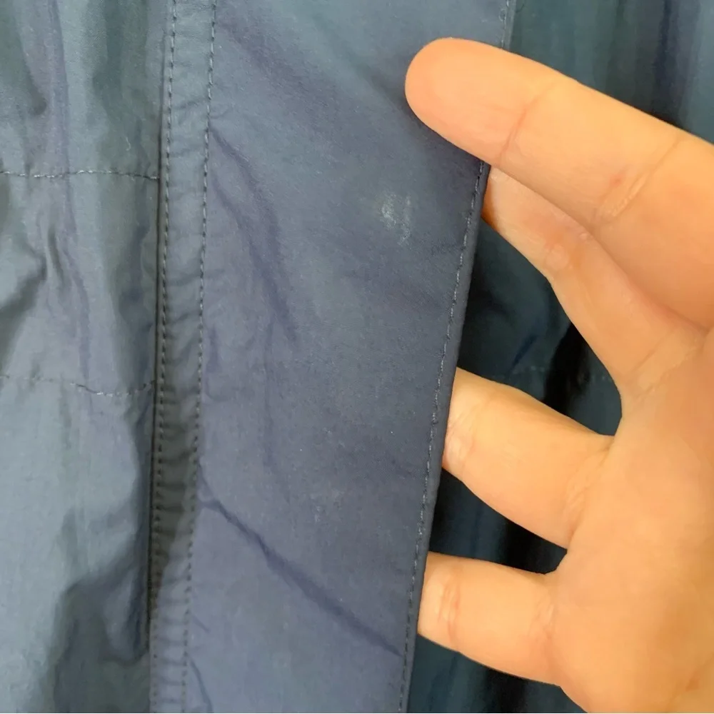 Everlane womens blue full zip hooded rain jacket XS
